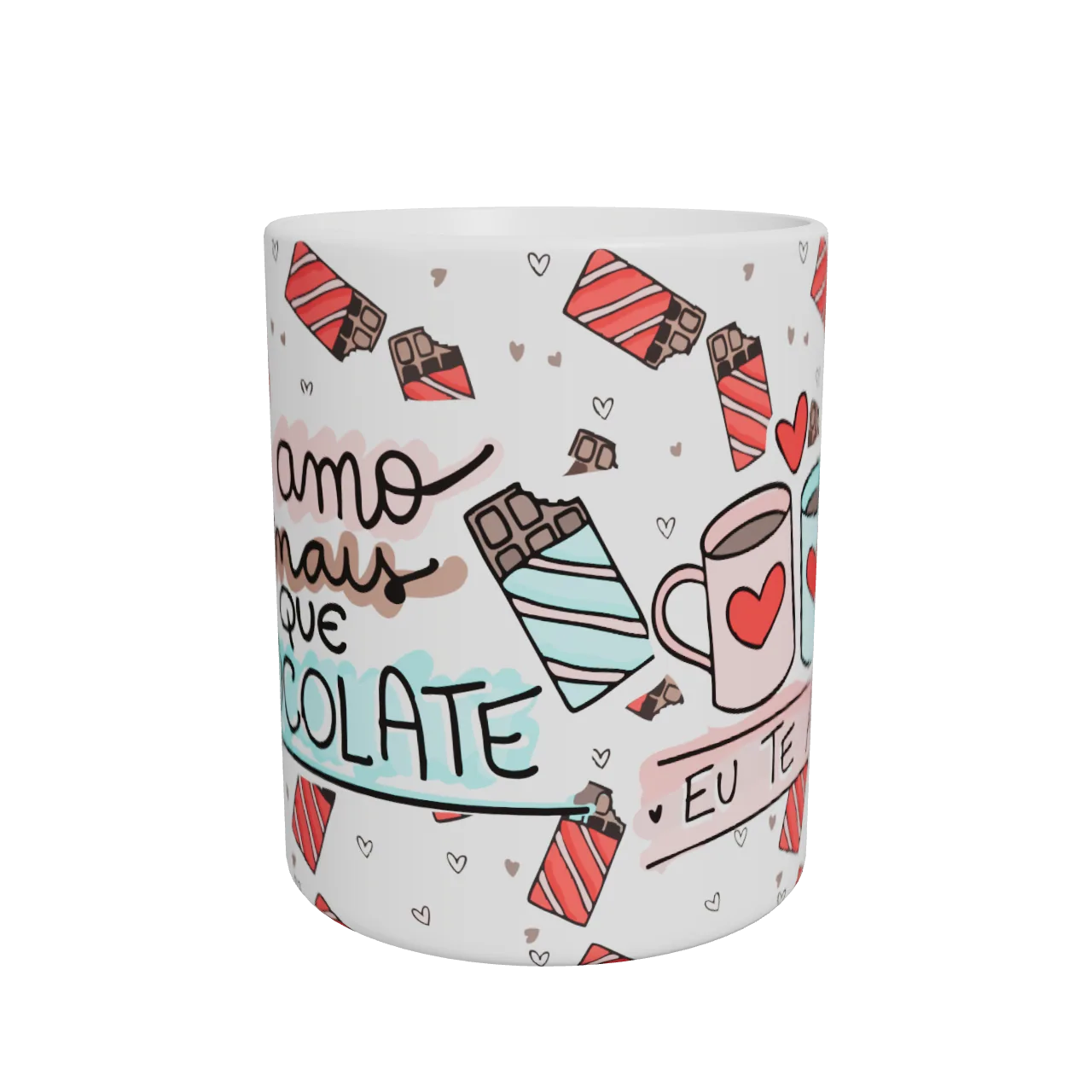 Caneca Mais que Chocolate · Frente da caneca