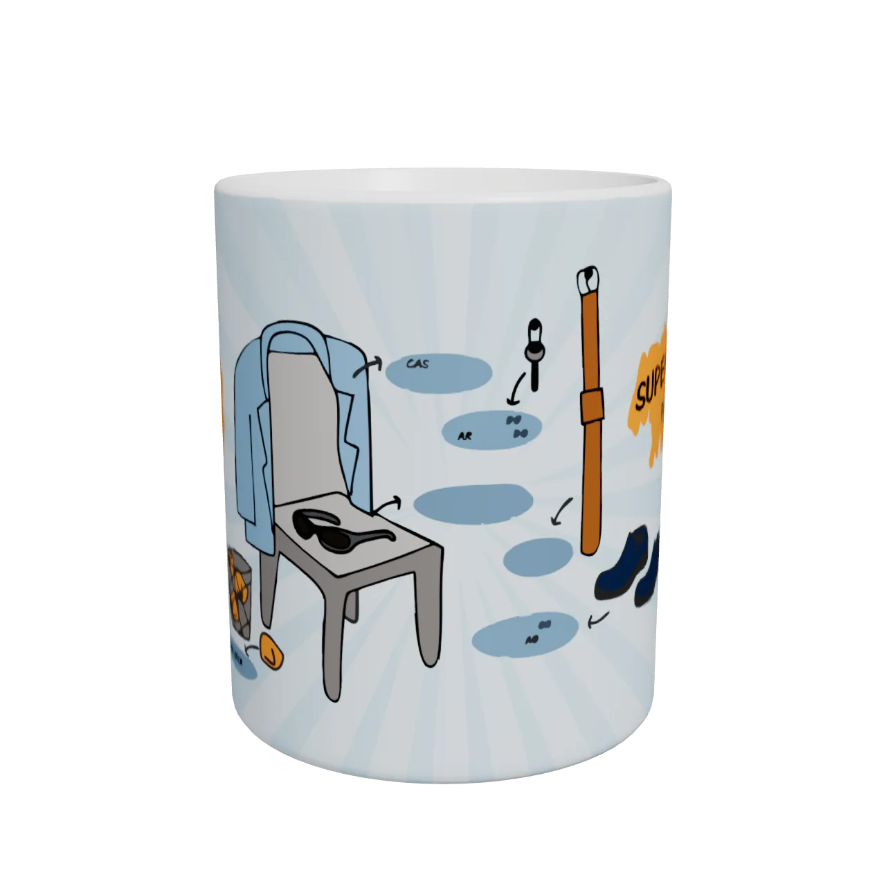 Caneca Pai, Meu Super-Herói · Frente da caneca