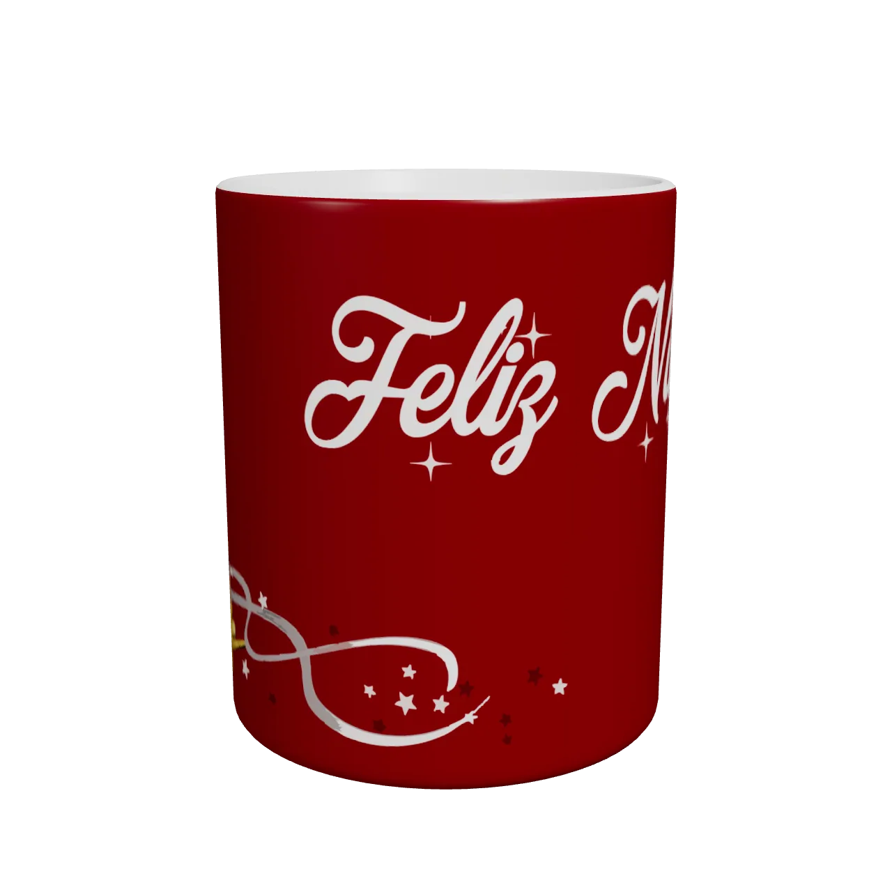 Caneca Natal Dourado · Frente da caneca