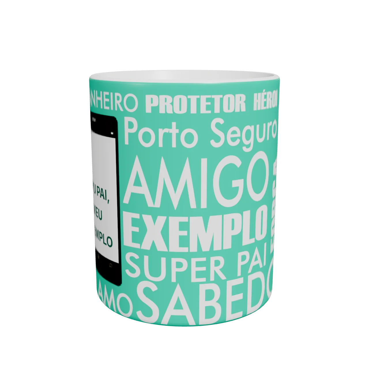 Caneca Pai, Meu Exemplo · Frente da caneca