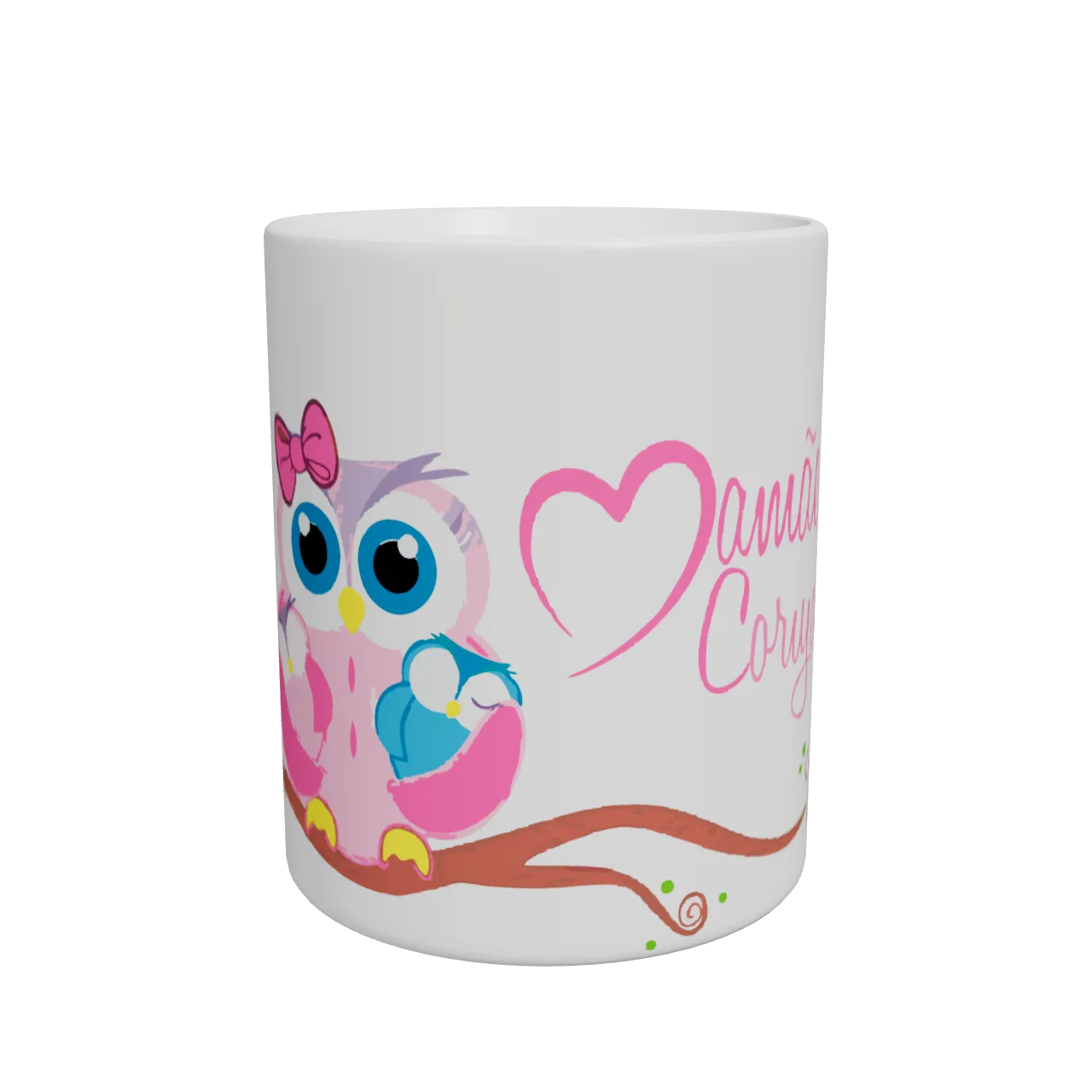 Caneca Mamãe Coruja · Frente da caneca